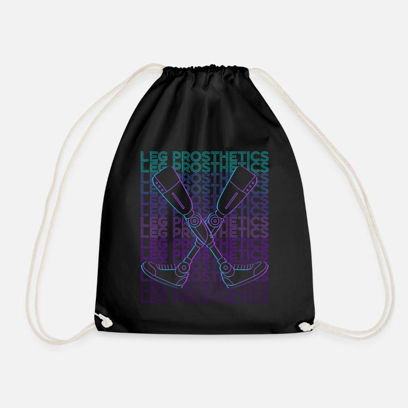 Beinprothesen Amputierte Amputation Retro - Turnbeutel - Schwarz