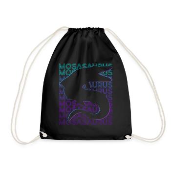 Mosasaurus Dinosaure Rétro - Sac de sport léger - noir - Devant