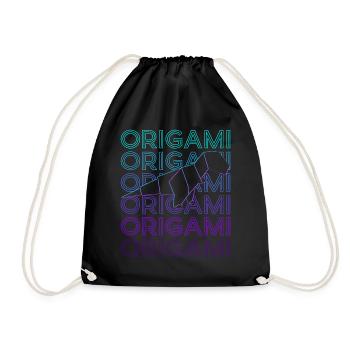 Grue en papier origami Culture japonaise rétro - Sac de sport léger - noir - Devant
