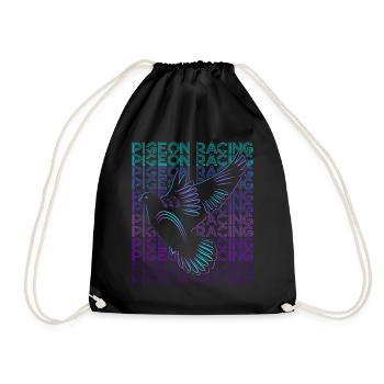 Pigeon Sport Pigeon Breeder Retro - Drawstring Bag - black - Front