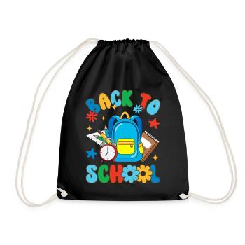 Back to school First day of school in primary school - Drawstring Bag - black - Front