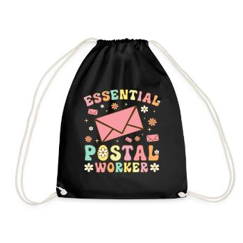 Unverzichtbarer Postangestellter Postdienst Postbo - Turnbeutel - Schwarz - Vorne