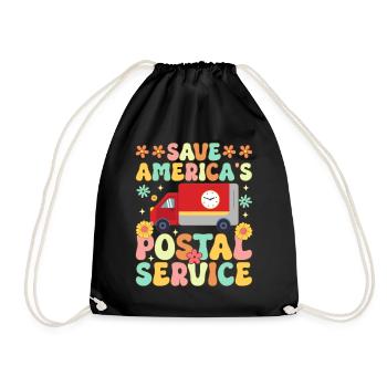 Rettet Amerikas Postdienst Postangestellter Postbo - Turnbeutel - Schwarz - Vorne