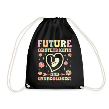 Future obstetrician and gynecologist Funny O - Drawstring Bag - black - Front