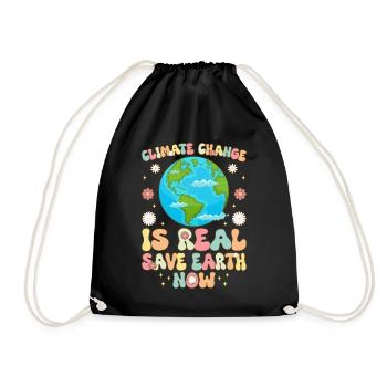 Le changement climatique est réel : sauvez la Terre aujourd’hui - Sac de sport léger - noir - Devant