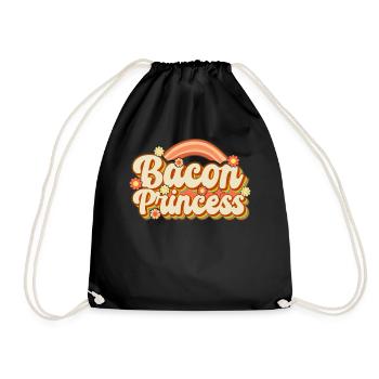 Bacon Princess Groovy Bacon Girl - Turnbeutel - Schwarz - Vorne
