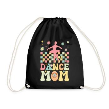 Dance Mom Groovy Ballerina Mom Ballett Tänzerin - Turnbeutel - Schwarz - Vorne