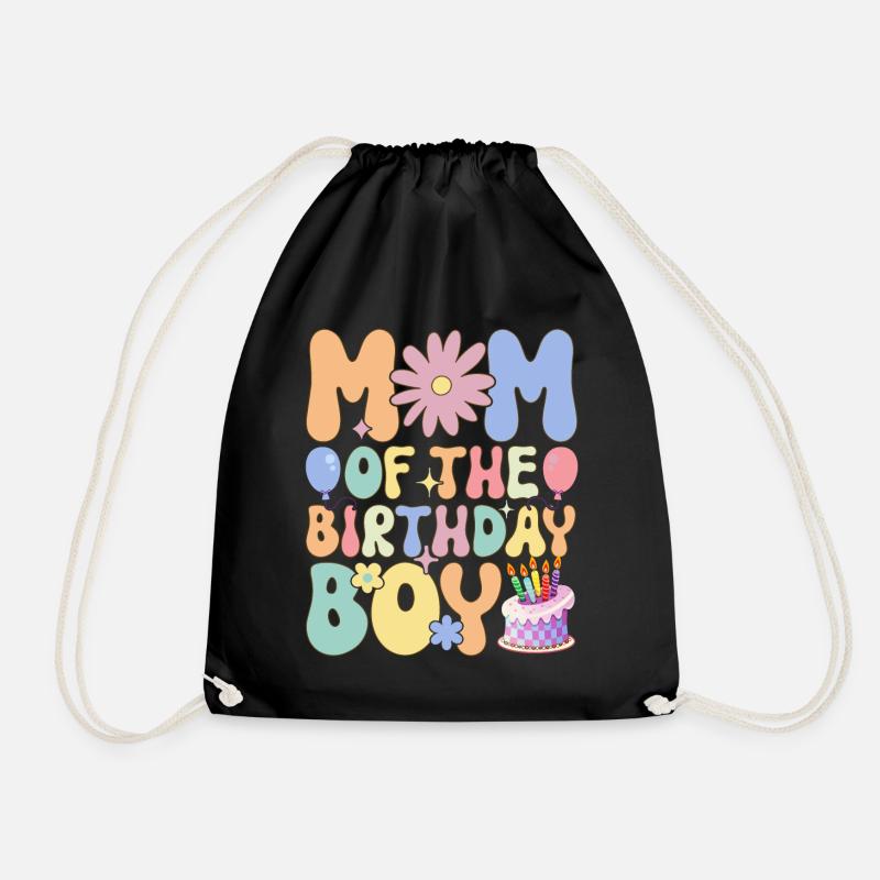 Mutter des Geburtstagskindes Groovy Mommy Family M - Turnbeutel - Schwarz