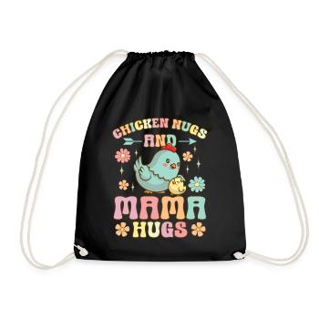 Nugs de poulet Mama Hugs Groovy Croquettes de poulet Chic - Sac de sport léger - noir - Devant