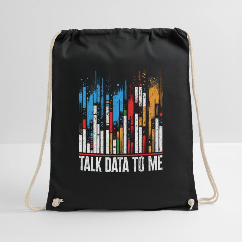 Talk Data To Me - Funny Data Analyst Gift Drawstring Bag