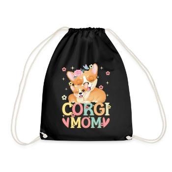 Corgi Maman Groovy Chien Maman - Sac de sport léger - noir - Devant