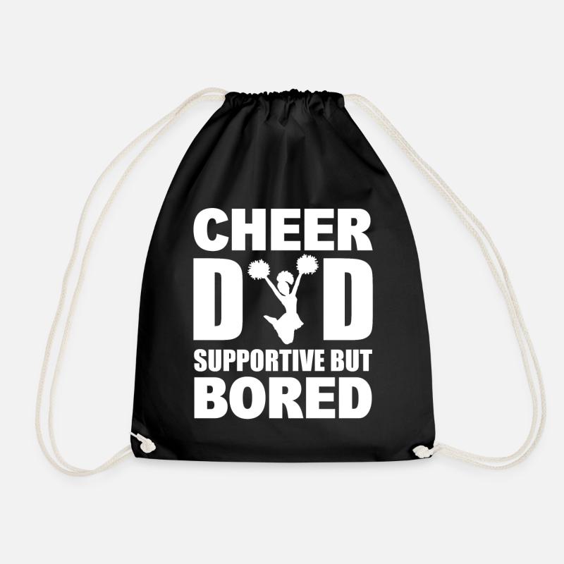 Cheer Dad Supportive But Bored Cheerleading - Turnbeutel - Schwarz
