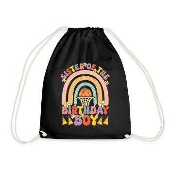 Soeur de Birthday Boy Groovy Basketball - Sac de sport léger - noir - Devant