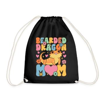 Bearded Dragon Mama Groovy Lézard Amoureux - Sac de sport léger - noir - Devant