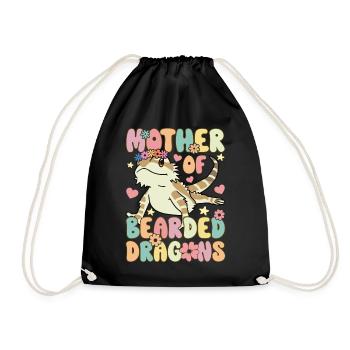 Mutter von Bartagamen Groovy Lizard Lover - Turnbeutel - Schwarz - Vorne