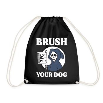 Brush Your Dog Pflegetechniker - Turnbeutel - Schwarz - Vorne