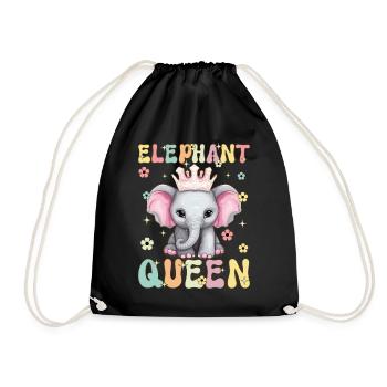 Elefantenkönigin Groovy Elephant Mom - Turnbeutel - Schwarz - Vorne