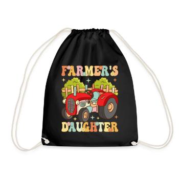Farmer's Daughter Groovy Farming Rancher - Drawstring Bag - black - Front
