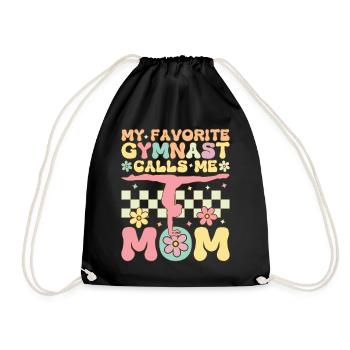 Mein Lieblingsturner nennt mich Mama Gymnastik Toc - Turnbeutel - Schwarz - Vorne