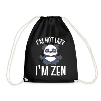 I'm Not Lazy I'm Zen Zen-Praktizierender - Turnbeutel - Schwarz - Vorne