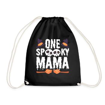 One Spooky Mama Halloween-Fan - Turnbeutel - Schwarz - Vorne