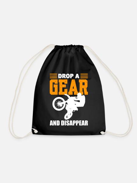 Drop A Gear And Disappear Motorradfahrer - Turnbeutel - Schwarz
