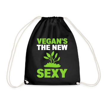 Lustige Veganer Vegan Aktivist - Turnbeutel - Schwarz - Vorne