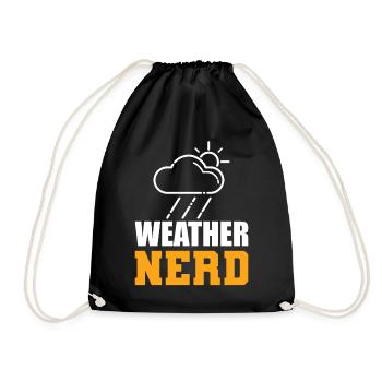 Weather Nerd Klimaforscher - Turnbeutel - Schwarz - Vorne