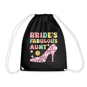 La fabuleuse tante de la mariée Groovy Bridal Shower T - Sac de sport léger - noir - Devant
