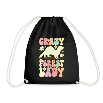 furet fou dame groovy furet maman - Sac de sport léger - noir - Devant