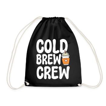 Cold Brew Crew Kellner an der Kaffeebar - Turnbeutel - Schwarz - Vorne
