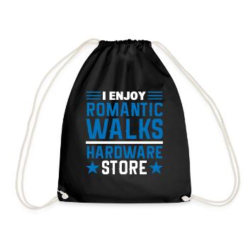 I Enjoy Romantic Walks Hardware Store Tischler - Turnbeutel - Schwarz - Vorne