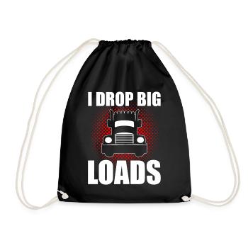I Drop Big Loads LKW Fahrer - Turnbeutel - Schwarz - Vorne