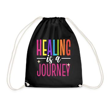 Healing Is A Journey Motivationsredner - Turnbeutel - Schwarz - Vorne
