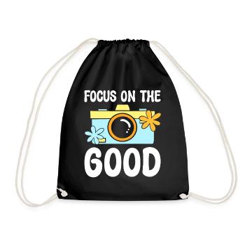 Focus On The Good Fotograf - Turnbeutel - Schwarz - Vorne