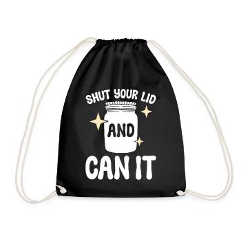 Shut Your Lid And Can It Einkocher - Turnbeutel - Schwarz - Vorne