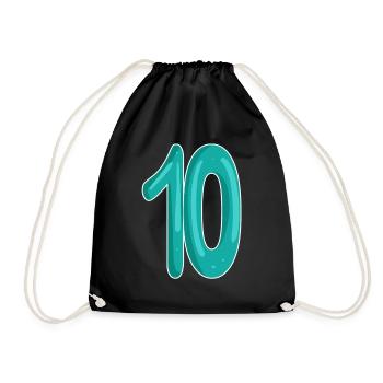 Dix numéros 10 - Sac de sport léger - noir - Devant