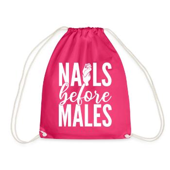 Nails Before Males Kosmetikerin - Turnbeutel - Fuchsia - Vorne