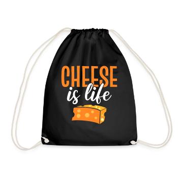 Cheese Is Life Käsemacher - Turnbeutel - Schwarz - Vorne