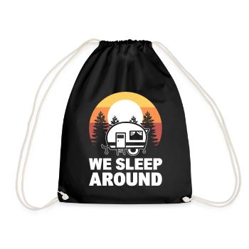We Sleep Around Wohnmobil - Turnbeutel - Schwarz - Vorne