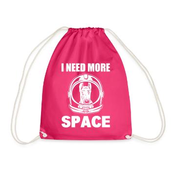 I Need More Space Hundeliebhaber - Turnbeutel - Fuchsia - Vorne