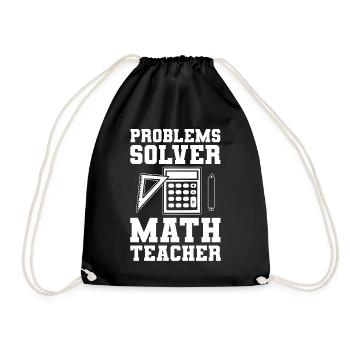 Problems Solver Math Teacher Mathematikprofessor - Turnbeutel - Schwarz - Vorne