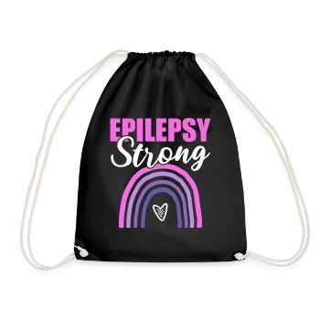 Epilepsy Strong Epilepsie-Krieger - Turnbeutel - Schwarz - Vorne