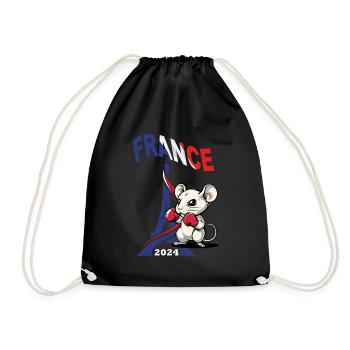 JEUX FRANCE A PARIS EN 2024 - HUMOUR RAT BOXE - Sac de sport léger - noir - Devant