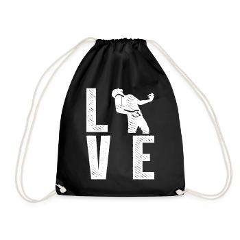 LOVE Air Guitar Air Guitarist - Drawstring Bag - black - Front