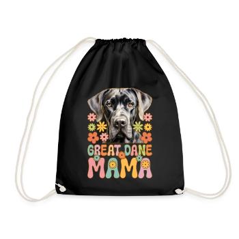 Dogue Allemand Maman Groovy Chien Amant Chien Courage - Sac de sport léger - noir - Devant