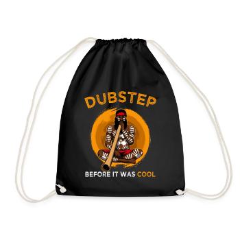 Dubstep It Was Cool Aboriginal Didgeridoo - Drawstring Bag - black - Front