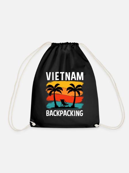 Backpacking vietnam backpacker Reise Rucksack - Turnbeutel - Schwarz
