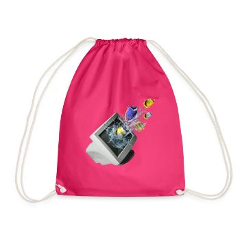 Frutiger Aero Aesthetic Tech Ordinateur Aquarium - Sac de sport léger - fuchsia - Devant