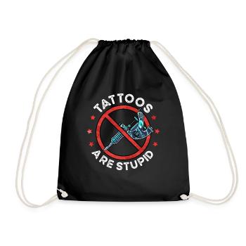 Les tatouages sont stupides drôles anti-tatouage - Sac de sport léger - noir - Devant